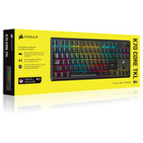 Corsair K70 CORE TKL RGB clavier gaming mécanique Noir, Layout US (QWERTY), Corsair MLX Red v2, 80% (TKL), Hot-swappable, ABS Double shot