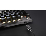 Corsair K70 CORE TKL RGB clavier gaming mécanique Noir, Layout US (QWERTY), Corsair MLX Red v2, 80% (TKL), Hot-swappable, ABS Double shot
