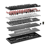 Corsair RGB clavier gaming mécanique Noir, Layout US (QWERTY), Corsair MLX Red v2, 80% (TKL)