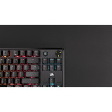 Corsair RGB clavier gaming mécanique Noir, Layout US (QWERTY), Corsair MLX Red v2, 80% (TKL)