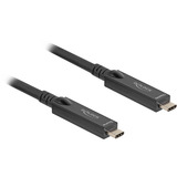 DeLOCK Câble USB-C optique actif 8K vidéo + données + PD Noir