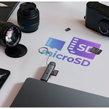 ICY BOX IB-CR203-CU3 Lecteur de carte 3 en 1 Noir, MicroSD (TransFlash), MicroSDHC, MicroSDXC, SD, SDXC, Noir, 5000 Mbit/s, Aluminium, 2 To, USB 3.2 Gen 1 (3.1 Gen 1) Type-A/Type-C