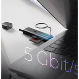 ICY BOX IB-CR203-CU3 Lecteur de carte 3 en 1 Noir, MicroSD (TransFlash), MicroSDHC, MicroSDXC, SD, SDXC, Noir, 5000 Mbit/s, Aluminium, 2 To, USB 3.2 Gen 1 (3.1 Gen 1) Type-A/Type-C