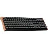 Keychron K10 HE-F1, clavier Noir/Marron, Layout BE, Gateron Double-Rail Magnetic Nebula, LED RGB, remplaçables à chaud, Bluetooth, 2,4 GHz