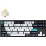 Keychron Q3 Max-M4, clavier Noir, Layout États-Unis, Gateron Jupiter Banana, LED RGB, 80% TKL, KSA double-shot PBT, hot swap, bouton, 2.4GHz | Bluetooth 5.1 | USB-C