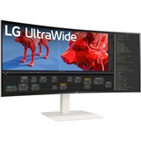 LG UltraWide 38WR85QC-W 37.5" Moniteur incurvé  Blanc, 2x HDMI, 1x DisplayPort, USB-A, USB-C, 144Hz, RJ45