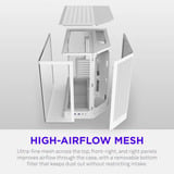 NZXT H6 boîtier midi tower Blanc | 2x USB-A | 1x USB-C | Verre trempé