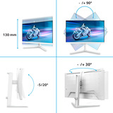 Philips Evnia 6000 27M2N6501L/00 26.5" Moniteur gaming Blanc, 1x DisplayPort, 2x HDMI, 2x USB-A, 240 Hz