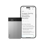 Plaud Note Pro, Enregistreur vocal Argent, 64 Go, Bluetooth (BLE 5.4), Wi-Fi double bande (2,4 GHz et 5 GHz)