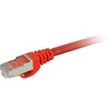 Sharkoon Câble de raccordement SFTP, RJ-45 avec Cat.7a Rouge, 3 mètres, câble brut
