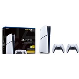Sony PlayStation 5 Digital Edition (Slim) + manette supplémentaire, Console de jeu Blanc/Noir