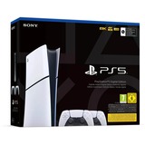 Sony PlayStation 5 Digital Edition (Slim) + manette supplémentaire, Console de jeu Blanc/Noir