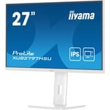 iiyama ProLite XUB2797HSU-W2 27" Moniteur  Blanc, 100 Hz, HDMI, DisplayPort, USB, Adaptive Sync