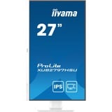 iiyama ProLite XUB2797HSU-W2 27" Moniteur  Blanc, 100 Hz, HDMI, DisplayPort, USB, Adaptive Sync