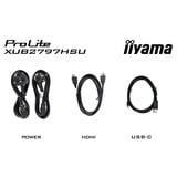 iiyama ProLite XUB2797HSU-W2 27" Moniteur  Blanc, 100 Hz, HDMI, DisplayPort, USB, Adaptive Sync