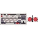 8BitDo Retro Mechanical Keyboard N Edition, clavier gaming Gris/rouge foncé, Layout États-Unis, Kailh Box White, TKL, Bluetooth Low Energy, Wireless 2.4G, USB