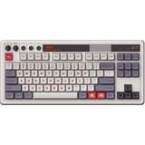 8BitDo Retro Mechanical Keyboard N Edition, clavier gaming Gris/rouge foncé, Layout États-Unis, Kailh Box White, layout britannique, Kailh Box White, TKL, Bluetooth Low Energy, Wireless 2.4G, USB