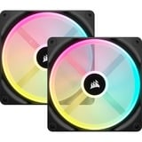 Corsair iCUE LINK QX140 RGB Starter kit ventilateurs de boîtier Noir, 2 pièces, 140 x 140 x 25 mm, PWM