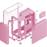 HYTE X50 Stawberry Milk boîtier midi tower Rose clair | 2x USB-A | 1x USB-C | Window