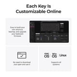 Keychron K2HE All-Wood Special Edition clavier mécanique Bois, Layout US (QWERTY), Gateron Double-Rail Magnetic Nebula, 75%, Gateron Double-Rail Magnetic, OSA PBT double-shot, hot swap, Bluetooth 5.2 | USB-C
