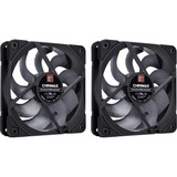 Noctua NF-A12x25 G2 PWM Sx2-PP chromax.black ventilateurs de boîtier Noir, 2 pièces, 120 x 120 x 25 mm
