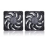 Noctua NF-A12x25 G2 PWM Sx2-PP ventilateurs de boîtier Noir, 2 pièces, 120 x 120 x 25 mm