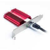 TP-Link TX401 Adaptateur réseau Gigabit PCI Express, Carte réseau Rouge, Interne, Avec fil, PCI Express, Ethernet, 10000 Mbit/s, Rouge