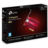 TP-Link TX401 Adaptateur réseau Gigabit PCI Express, Carte réseau Rouge, Interne, Avec fil, PCI Express, Ethernet, 10000 Mbit/s, Rouge