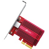 TP-Link TX401 Gigabit PCI Express Netwerk Adapter, Carte réseau Rouge, Interne, Avec fil, PCI Express, Ethernet, 10000 Mbit/s, Rouge