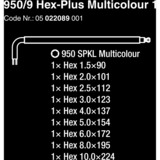 Wera 950/9 Hex-Plus Multicolore 1 Jeu de clés métriques, BlackLaser, Tournevis 9 pièces