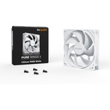 be quiet! Pure Wings 3 PWM ventilateur de boîtier Blanc, 120 x 120 x 25 mm, Ventilateur, 12 cm, 1600 tr/min, 84,8 m³/h, Blanc