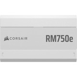 Corsair RM750e (2025) White, 750 Watt alimentation  Blanc, 1x 12VHPWR, 1x PCIe, Gestion des câbles