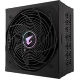 GIGABYTE GP-AE850PM PG5 alimentation modulaire 850 watt Noir, 1x 12VHPWR, 6x PCIe, 80 PLUS Platinum, Conception entièrement modulaire, Ventilateur de 120 mm, Compatible ATX 3.0, Prise EU, 850 W, 100 - 240 V, 50/60 Hz, 12 A, Actif, 125 W
