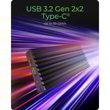 ICY BOX IB-1917M-C32a, Boîtier disque dur Noir, USB 3.2 Gen 2x2 Type-C