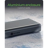 ICY BOX IB-1917M-C32a, Boîtier disque dur Noir, USB 3.2 Gen 2x2 Type-C
