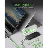 ICY BOX IB-1917M-C32a, Boîtier disque dur Noir, USB 3.2 Gen 2x2 Type-C