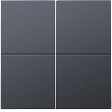 Niko Kit de finition pour interrupteur électronique quadruple ou plaque centrale à bouton-poussoir Anthracite