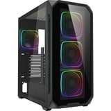 Sharkoon AK5G RGB boîtier midi tower Noir | 2x USB-A | 1x USB-C | RGB | Window