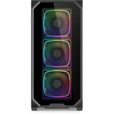 Sharkoon AK5G RGB boîtier midi tower Noir | 2x USB-A | 1x USB-C | RGB | Window