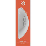 SteelSeries Rival Pro, Souris gaming Blanc, 100 - 42 000 DPI, 8K, UWB / 6 GHz