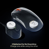SteelSeries Rival Pro, Souris gaming Blanc, 100 - 42 000 DPI, 8K, UWB / 6 GHz