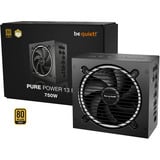 be quiet! Pure Power 13 M alimentation  modulaire 750 watt Noir, 1x 12V-2x6, 4x PCIe, semi-passive, 80 Plus Gold, 750 W, 100 - 240 V, 820 W, 50/60 Hz, 10 A, 5 A