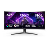 AOC AGON PRO AGP346UCSD 34" Moniteur UltraWide gaming incurvé Noir, 1x DisplayPort, 2x HDMI, 1x USB-C, 3x USB-A, 360 Hz, 2x HDMI, 1x DisplayPort, USB-C, Audio, 360 Hz