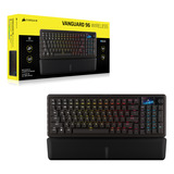 Corsair VANGUARD 96 WIRELESS RGB clavier gaming mécanique Noir, Layout US (QWERTY), Corsair MLX Plasma, 96%, RGB, Keycaps PBT double-shot, ABS single-shot, Hot-swap, RF2.4 / USB / Bluetooth