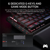 Corsair VANGUARD 96 WIRELESS RGB clavier gaming mécanique Noir, Layout US (QWERTY), Corsair MLX Plasma, 96%, RGB, Keycaps PBT double-shot, ABS single-shot, Hot-swap, RF2.4 / USB / Bluetooth
