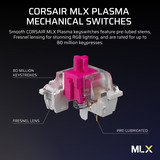 Corsair VANGUARD 96 WIRELESS RGB clavier gaming mécanique Noir, Layout US (QWERTY), Corsair MLX Plasma, 96%, RGB, Keycaps PBT double-shot, ABS single-shot, Hot-swap, RF2.4 / USB / Bluetooth
