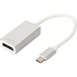 Digitus DA-70844 USB-C > DisplayPort, Adaptateur Blanc/Argent, 0,2 mètres