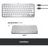 Logitech MX Keys Mini pour Mac Minimalist Wireless Illuminated, clavier Graphite, Layout FR, Bluetooth