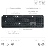 Logitech MX Keys S Advanced, clavier Graphite, Layout US (QWERTY)