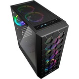 Sharkoon RGB HEX boîtier midi tower Noir | 2x USB-A | 1x USB-C | RGB | Window